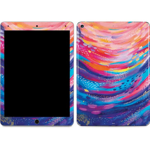 Rainbow Wave Brush Stroke by Etta Vee iPad Skins